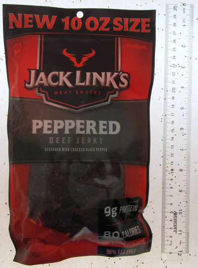 Jack Link's Peppered Beef Jerky -10 oz. Dried Smoked Meat Snack