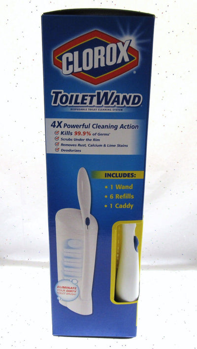 Clorox Kit Toilet Wand CADDY and 6 Disinfecting Refill Heads Clean BFR