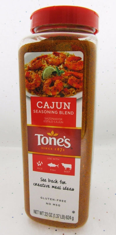 22 Ounce Tones Cajun Seasoning Spice Seafood Food ~ 22oz container
