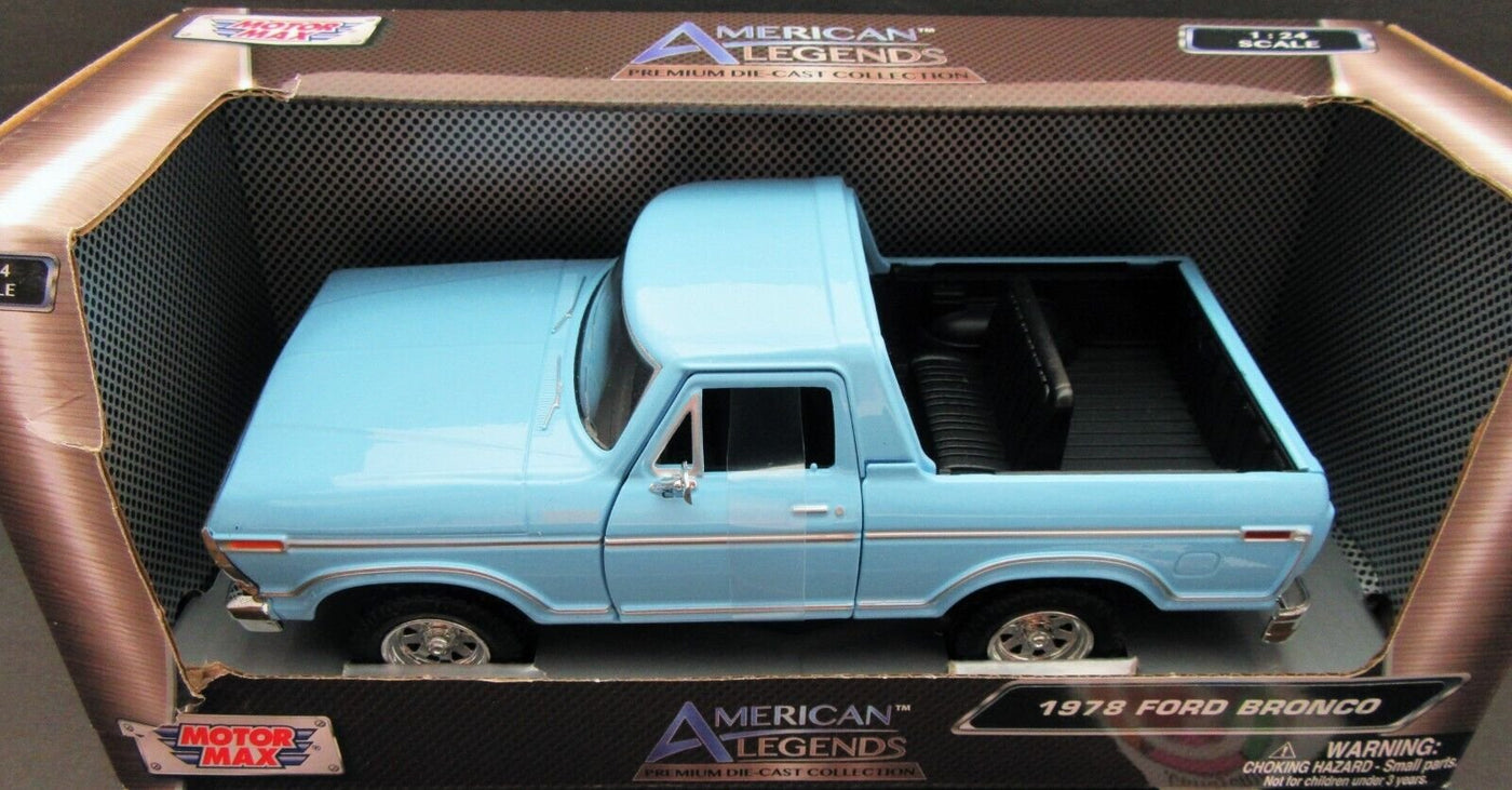 1978 Ford Bronco ~ Blue ~ 1:27 Die Cast ~ American Legends