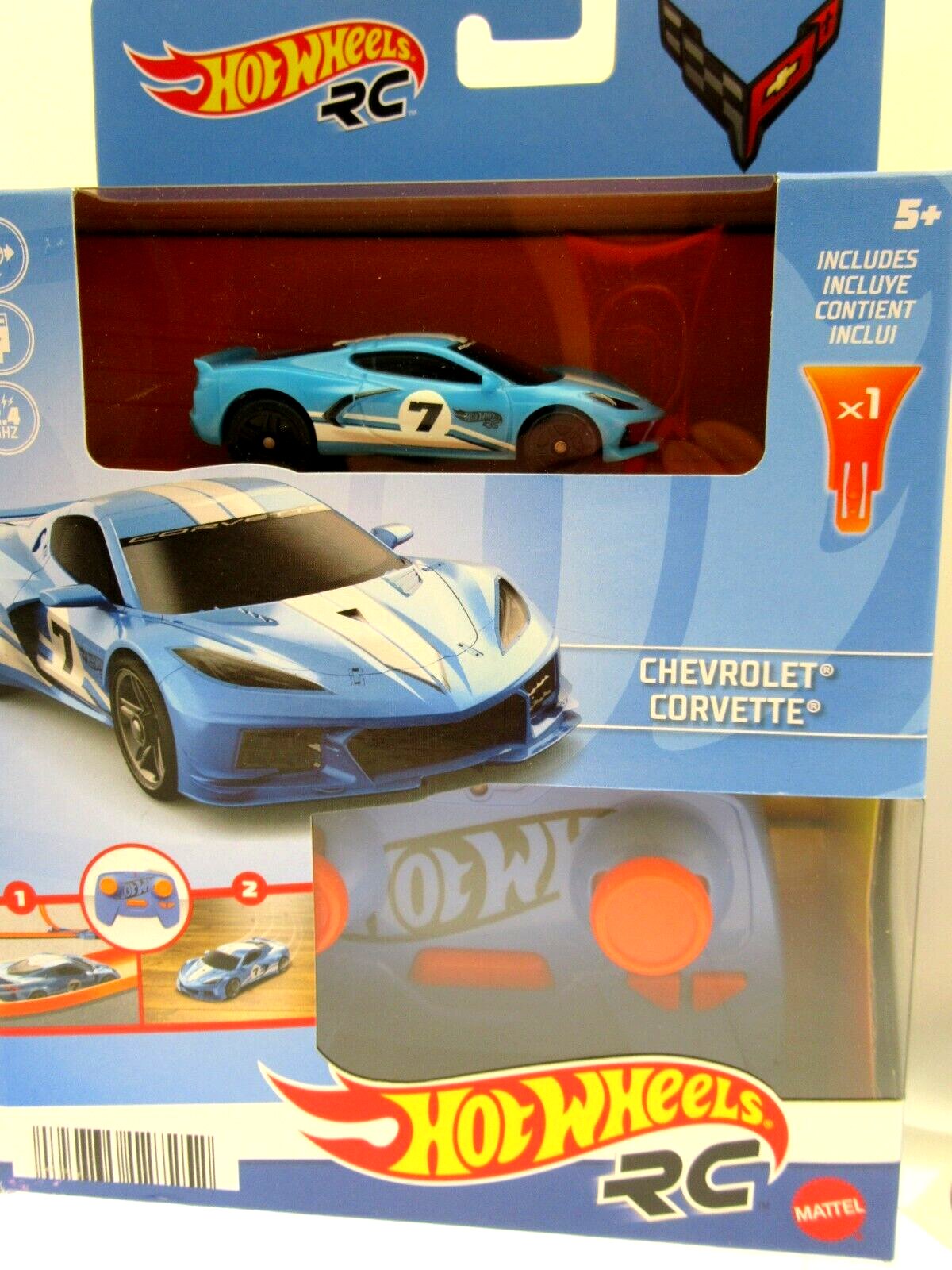 Nano Racer RC Car ~ Corvette ~ Blue ~ Hotwheels ~ Radio Control Fun