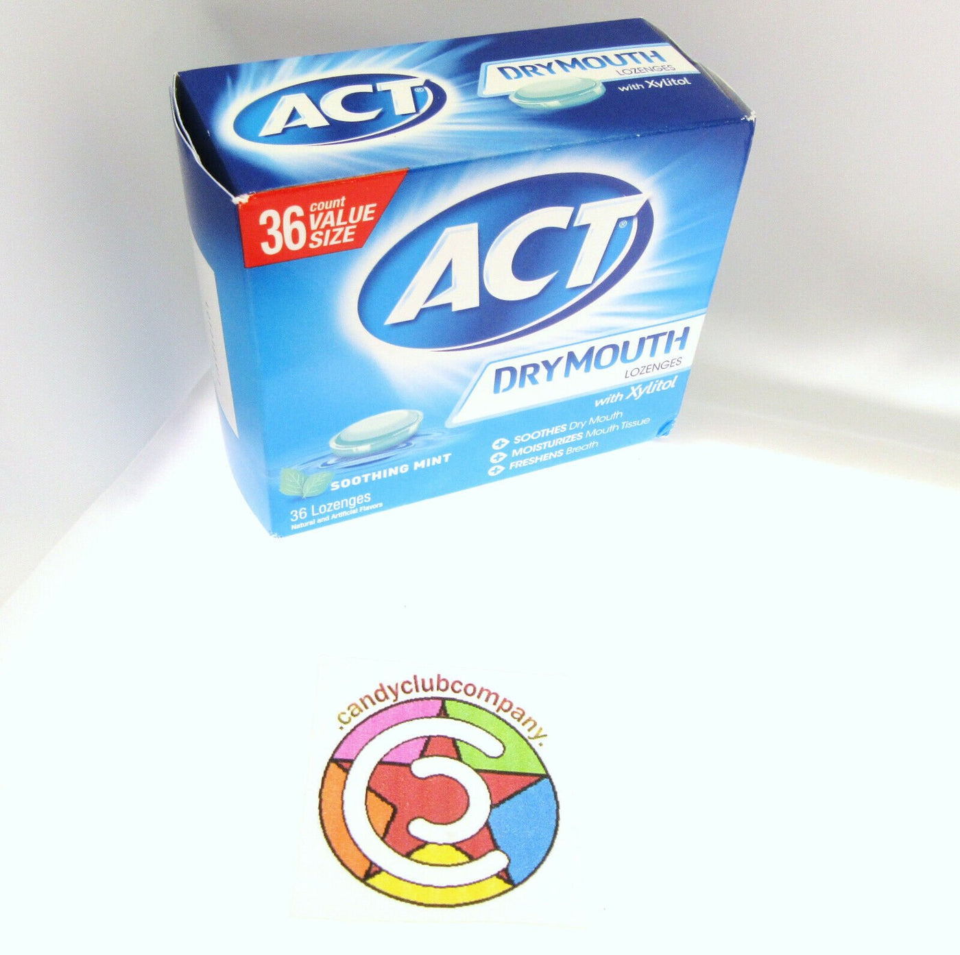 ACT Lozenges ~ Dry Mouth ~ Moisturizing Soothing Mint ~ With Xylitol
