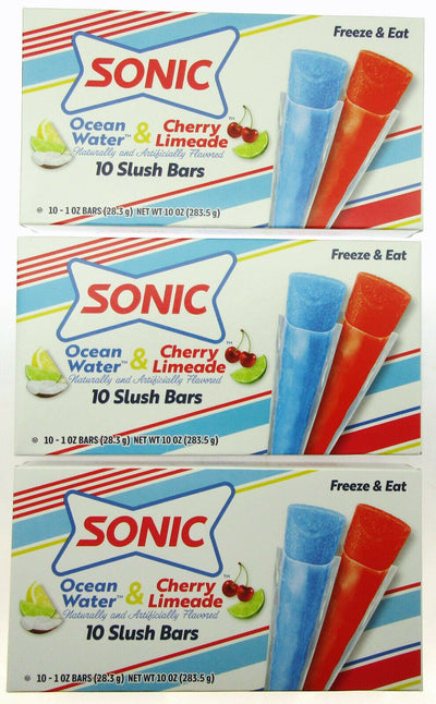 Sonic Freezer Pops 10 freeze pops ~ Slush Bars ~ Lot of 3