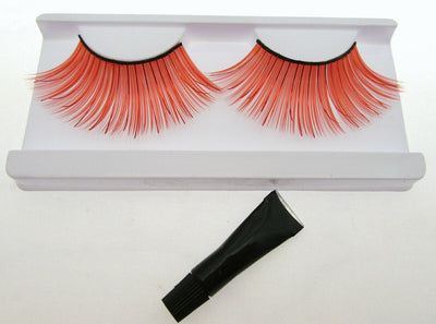 Eyelashes ~ Burnt Orange ~ Adhesive Included ~ Eye Lash Lashes ~ Costume Wear