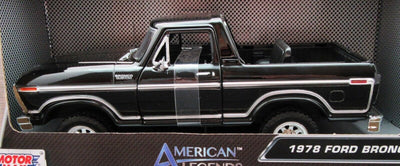 1978 Ford Bronco ~ Black ~ 1:27 Die Cast ~ American Legends