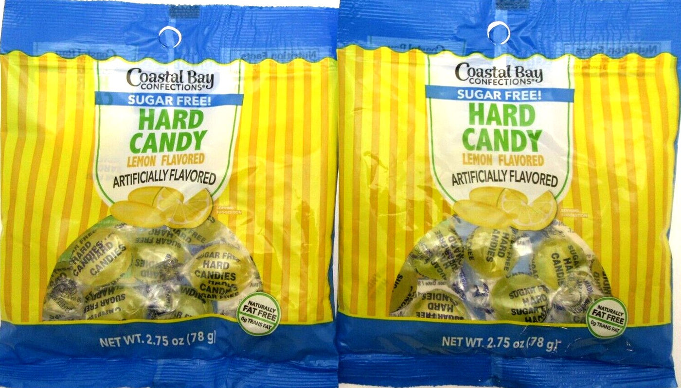 Lemon Sugar Free Coastal Bay Hard Candy 2.75oz bag Lot of 2