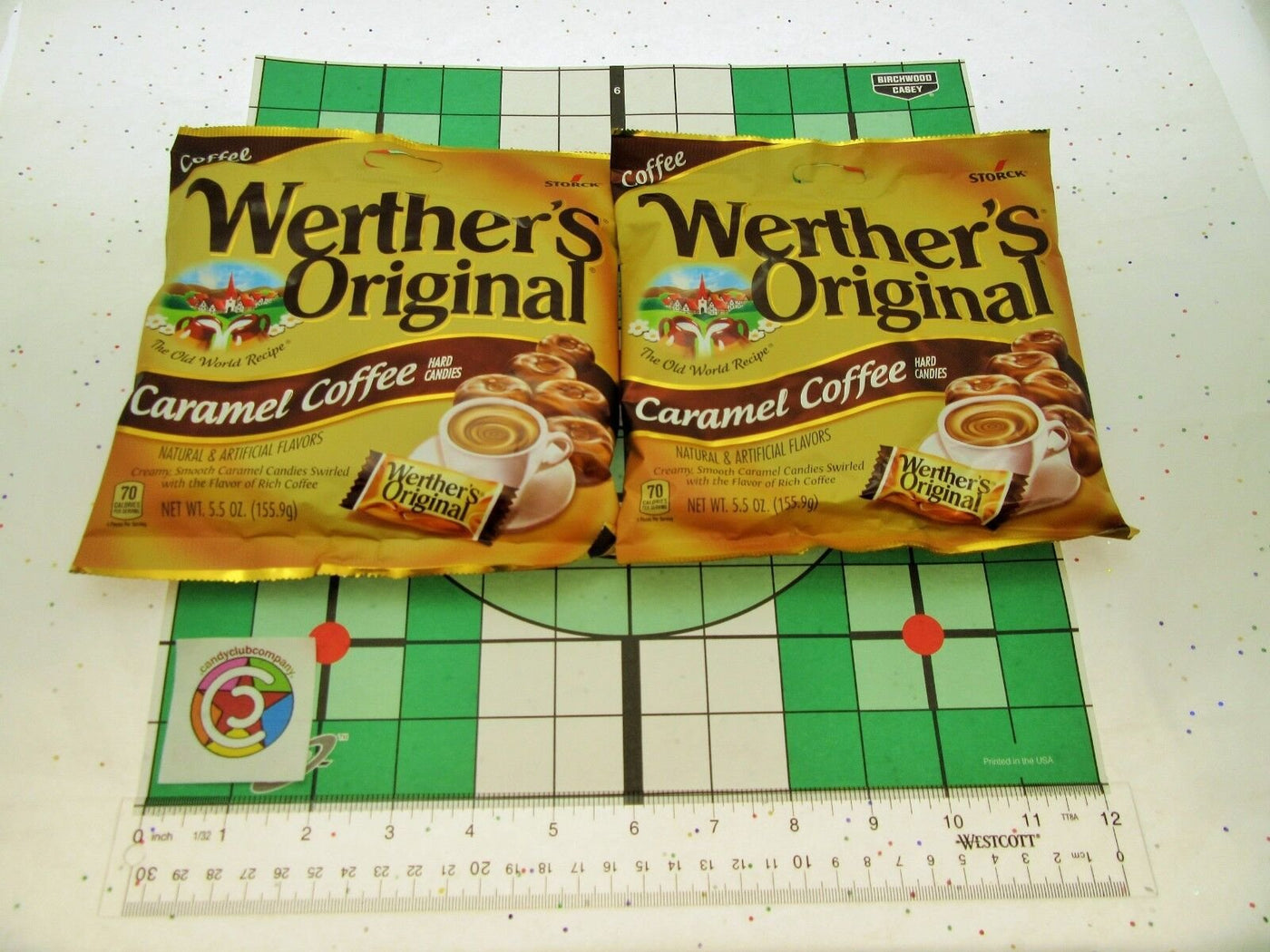 Werther's Original Caramel Coffee 5.5oz Bags Brown Werthers Candies Lot of 2