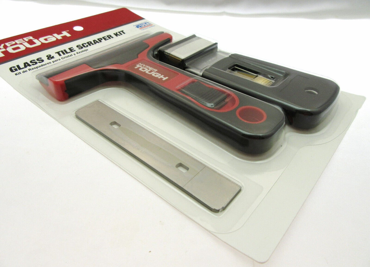 Hyper Tough ~ Glass & Tile Scraper KIt ~ Comes with Safety Scraper!