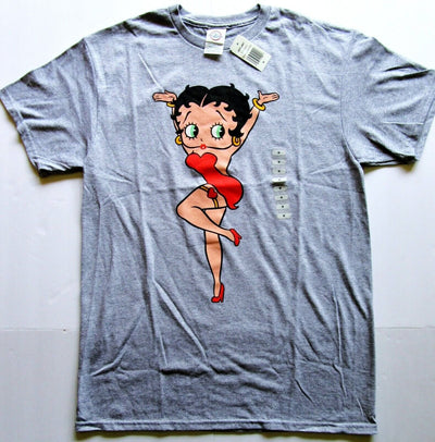 Betty Boop  ~ 1930's Cartoon ~ Medium Gray T-Shirt  ~ Size M ~ T Shirt