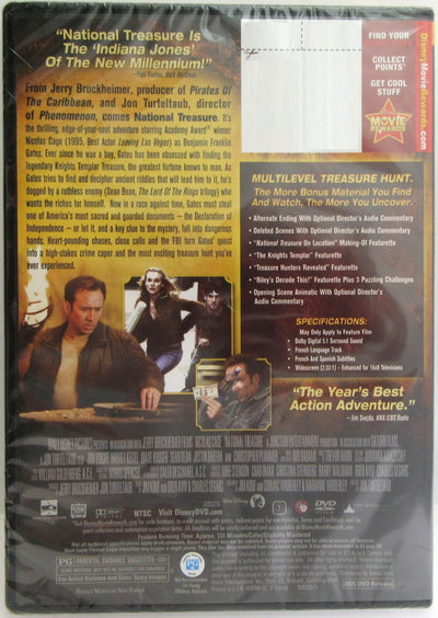 National Treasure ~ 2004 ~ Nicolas Cage, Jon Voight ~ Movie ~ New DVD