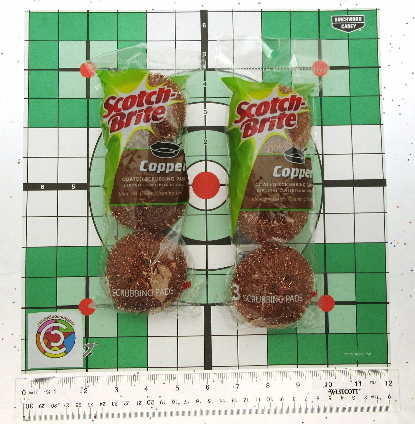 Scotch Brite Copper Coated Scrubber Pads ~ Pots Pans Grill and More ~ Lot of 2