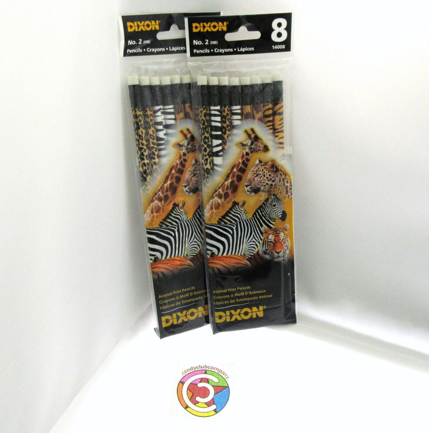 8 Animal Print Pencils ~ Dixon ~ Lot of 2