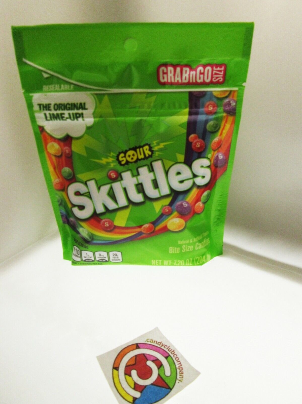 Sour Skittles®  Chewy Candy American Candies 7.2oz Resealable Bag w/ Lime