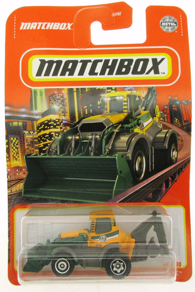 MBX Backhoe ~ Backhoe & Loader ~ Green & Yellow ~ 1:64 Scale ~ Matchbox