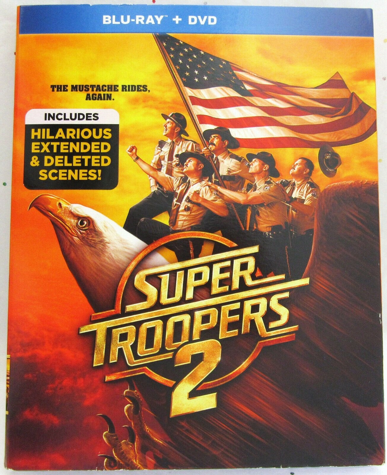 Super Troopers 2 ~ The Mustache Rides Again ~ 2018 ~ Movie ~ New Blu-ray + DVD