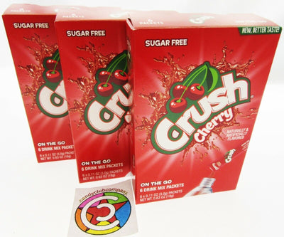 Cherry Crush ~ Packets ~ Sugar Free ~ Drink Mix ~ Lot of 3
