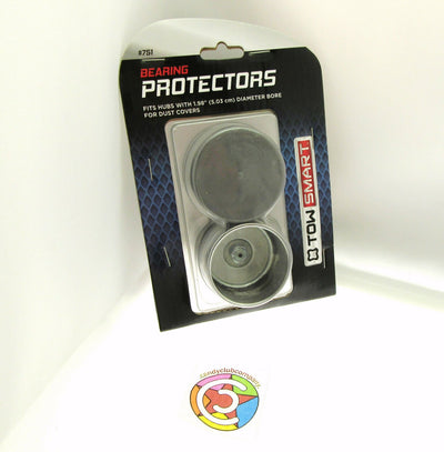 Bearing Protectors ~ 1.98 inch Hubs ~ w/Gray Covers ~ Tow Smart ~ Trailer Parts