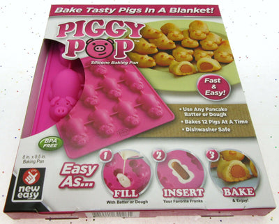 Piggy Pop ~ Silicone Mold Tray ~ Bake Tasty Pigs In A Blanket