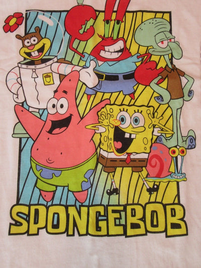 Sponge Bob Square Pants  Large T-Shirt  ~ Size L ~ White T Shirt A