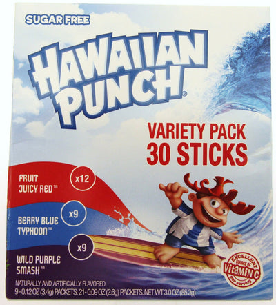 Hawaiian Punch Variety ~ 30 Packets ~ Sugar Free ~ Drink Mix