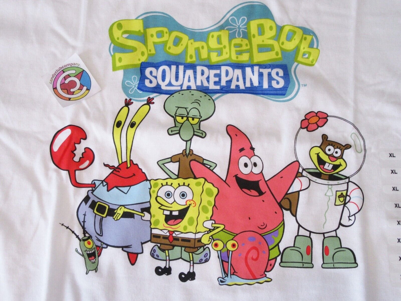 Sponge Bob Square Pants Extra Large T-Shirt  ~ Size XL ~ White T Shirt