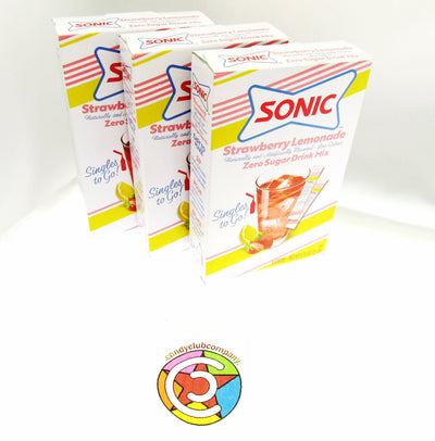 Sonic Strawberry Lemonade ~ Packets ~ Zero Sugar Free ~ Drink Mix ~ Lot of 3