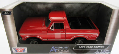 1978 Ford Bronco ~ Red ~ 1:27 Die Cast ~ American Legends