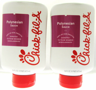 Chick-fil-A ~ Polynesian Sauce ~ 16 oz Squeeze Bottle ~ Lot of 2