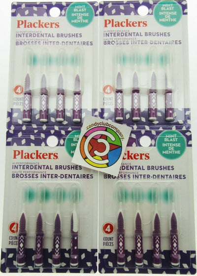 Plackers Bendable Dental Brushes Teeth Braces Comort Grip ~ 4 packs (4 Count)
