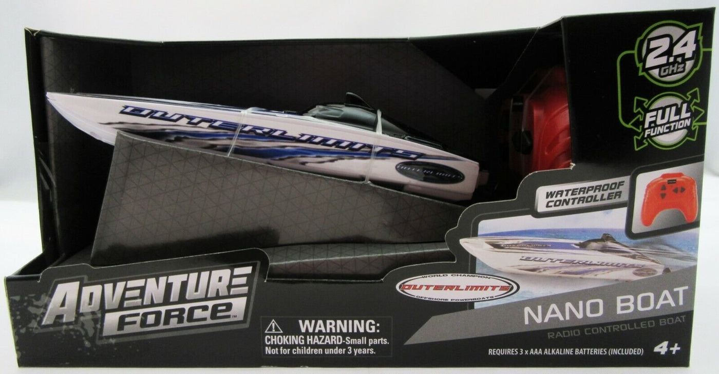 Nano RC Boat Blue World Champion Outterlimits  Adventure Force Radio Controlled