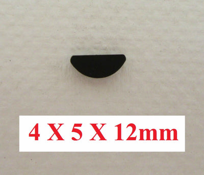 4 x 5 x 12mm ~ Woodruff Key ~ Half Circle ~ Moon Shaped
