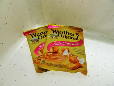 Werther's Soft Caramels 4.51oz Bag Chews Pink Label Soft Candies ~ Lot of 2