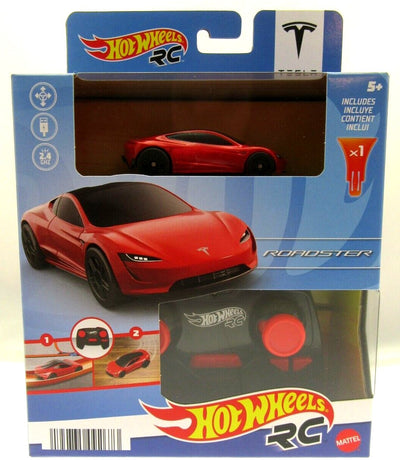 Nano Racer RC Car Tesla Roadster Red Hotwheels Radio Control Fun