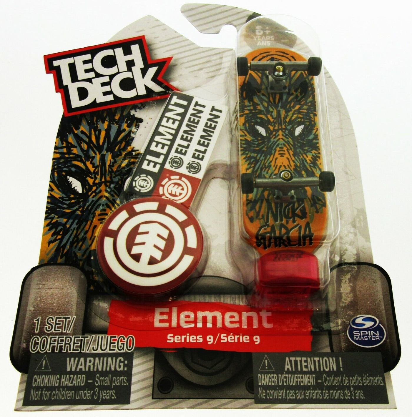 Tech Deck ~ Element ~ Skateboard  / Fingerboard~ Series 9 ~ Nick Garcia ~ Wolf