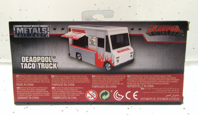 Deadpool ~ White Taco Truck ~ Metals Die Cast Car ~ Marvel Collectibles
