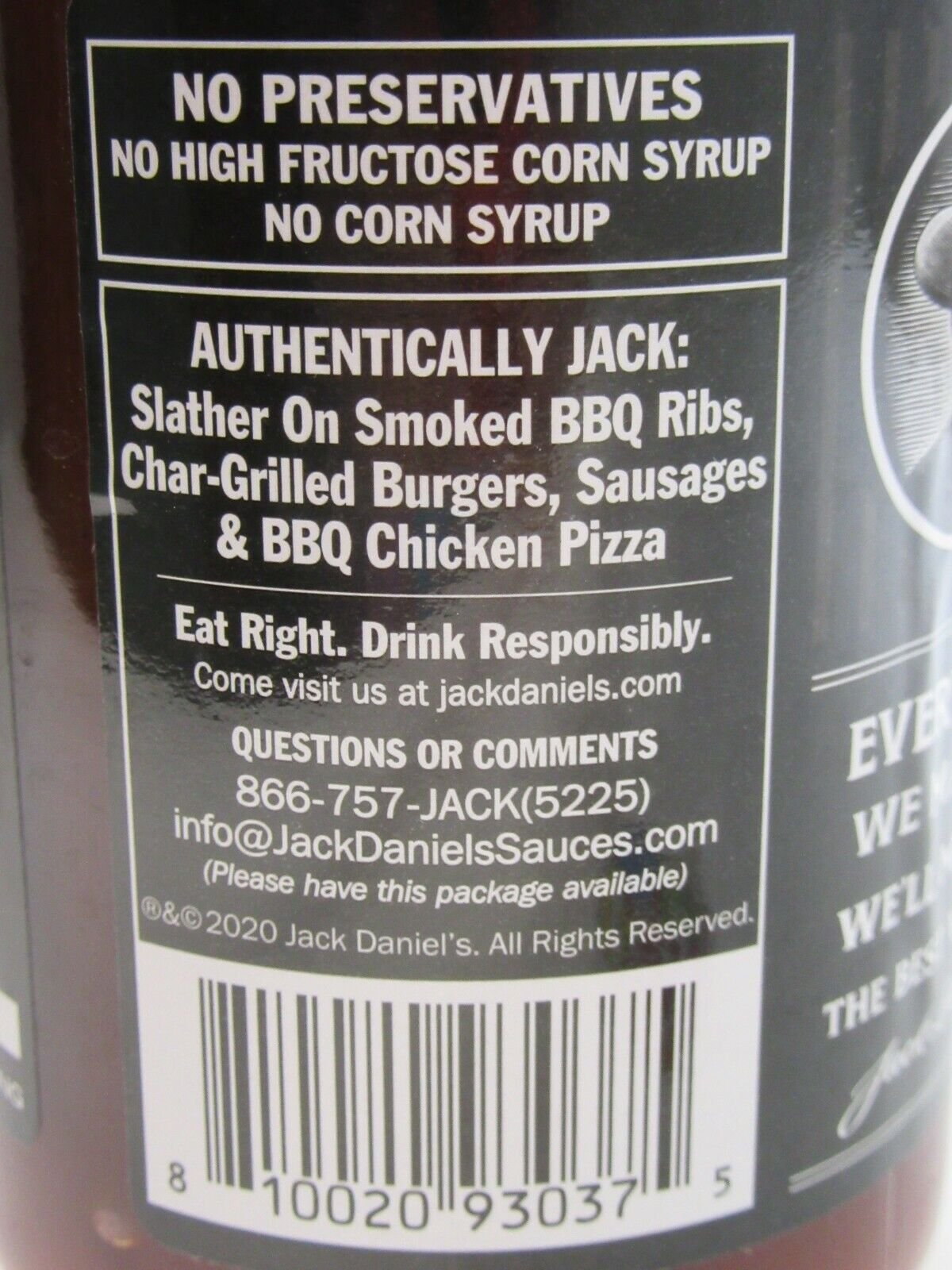 Jack Daniel's ~ Old No. 7 Brand Original 19.5oz - BBQ Barbeque Sauce