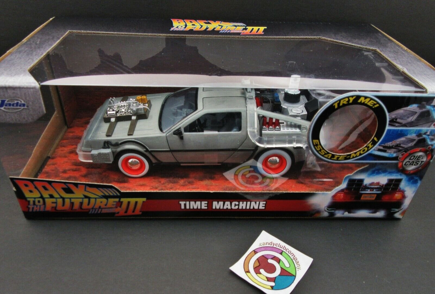 Back to the Future 3 ~ DeLorean Time Machine ~ Metals Die Cast Car ~ 1:24