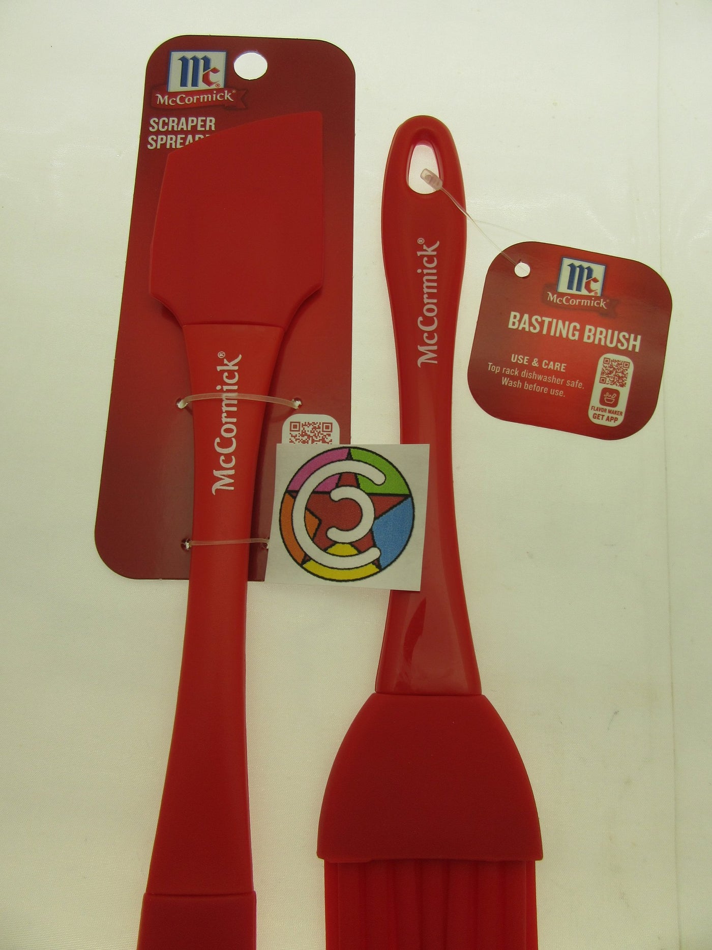 McCormick Silicone Basting Brush Silicone Double Spatula RED Essentials Kit