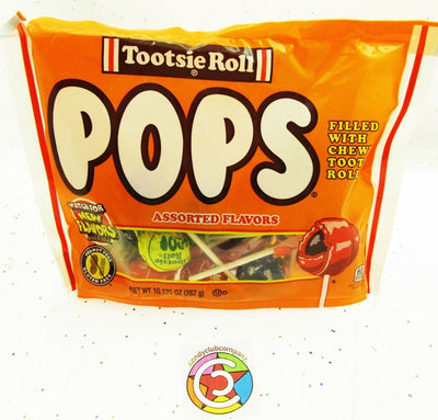 Tootsie Roll ~ Chocolate Chewy Center Pops ~ American Lolli Candy ~ 10.125oz Bag