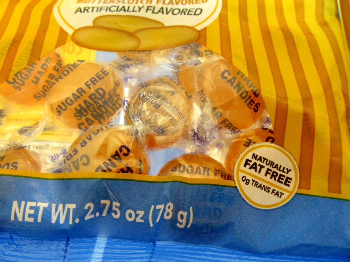Butterscotch Sugar Free Coastal Bay Hard Candy 2.75oz bag Lot of 2