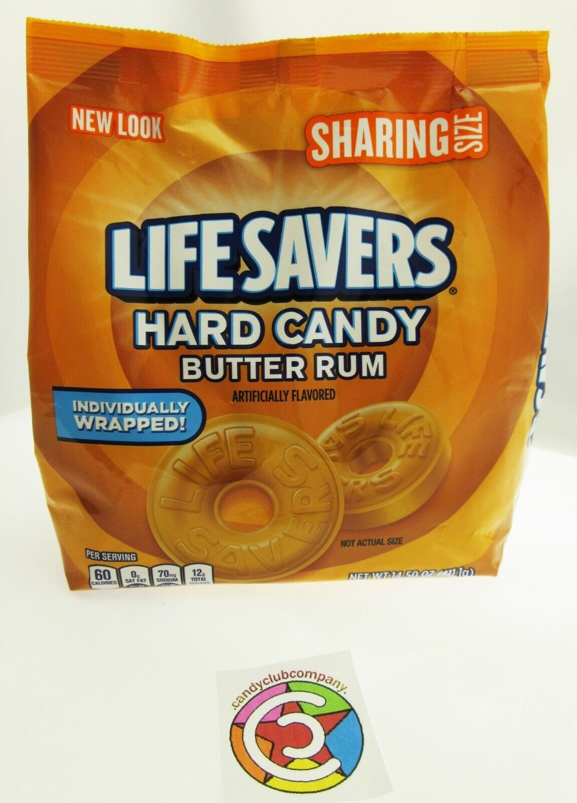 Lifesavers ~ Butter Rum ~ Individually wrapped Hard candy ~ 14.5oz Bag