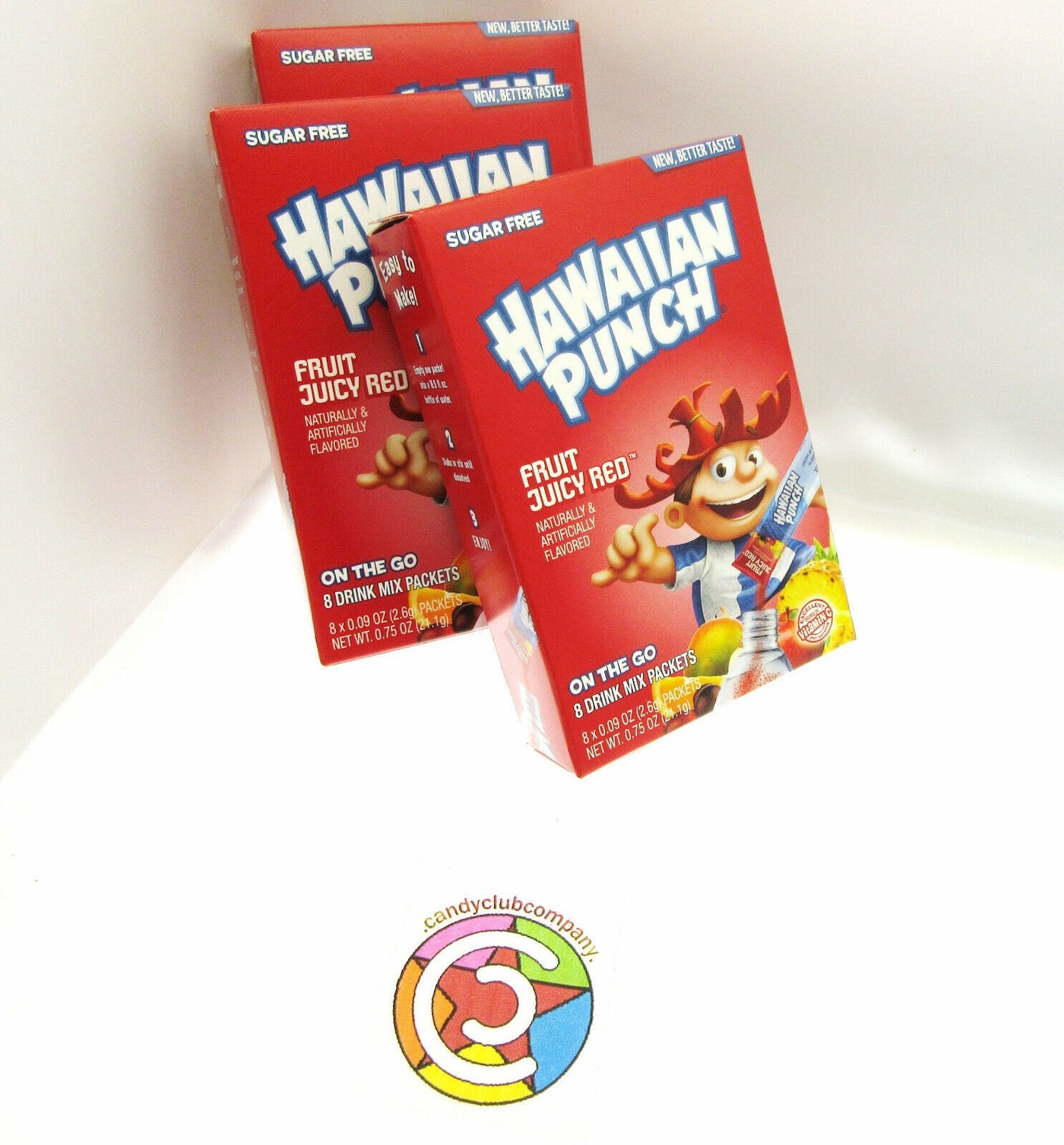 Hawaiian Punch Fruit Juicy Red ~ New Taste! ~ Sugar Free ~ Drink Mix ~ Lot of 3