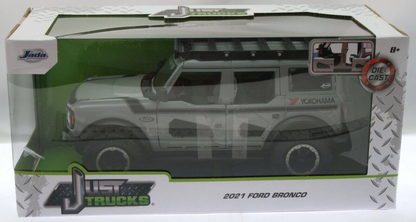 2021 Ford Bronco ~ Gray ~ Metals Die Cast Truck ~ Just Trucks ~ 1:24