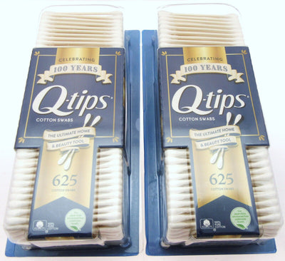 Q-tips 625 Count Cotton Swabs Brand Sealed Sterile Ear 1250 Total ~ Lot of 2