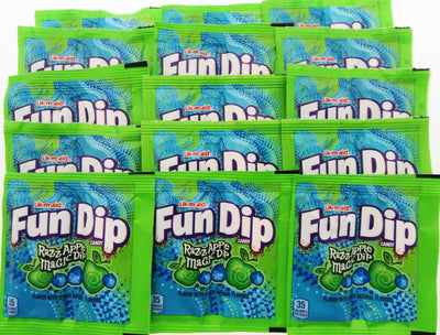 Fun Dip ~ Razz Apple Magic Dip ~ 15 Pouches of Candy